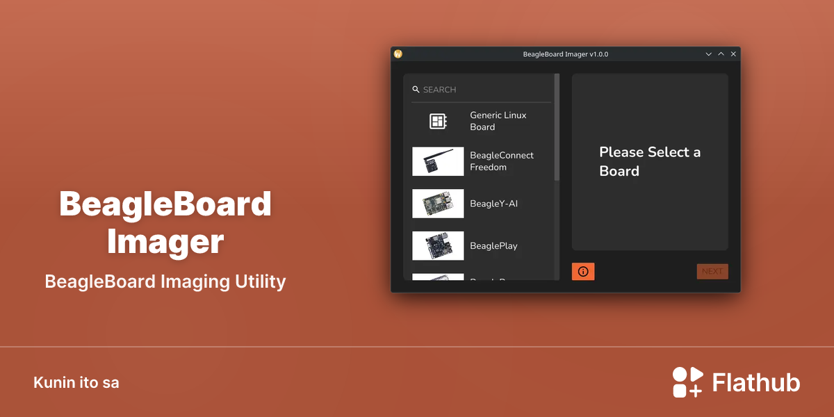 I-install ang BeagleBoard Imager sa Linux | Flathub