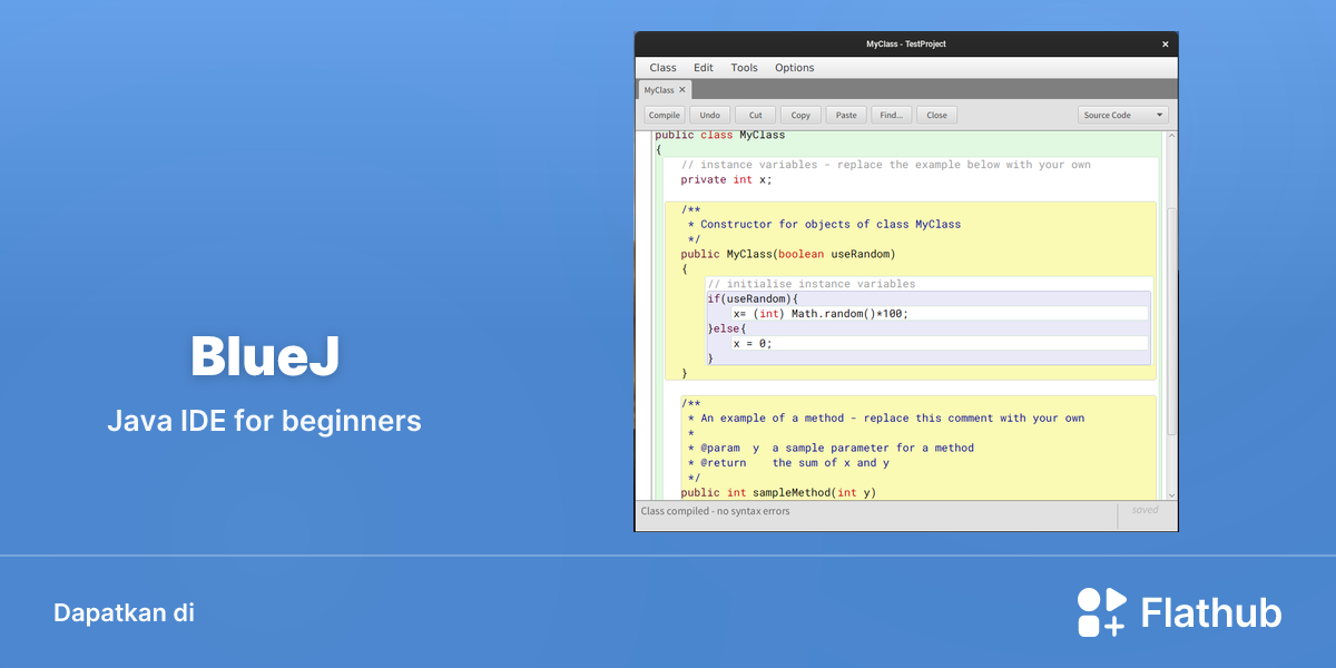Memasang BlueJ di Linux | Flathub
