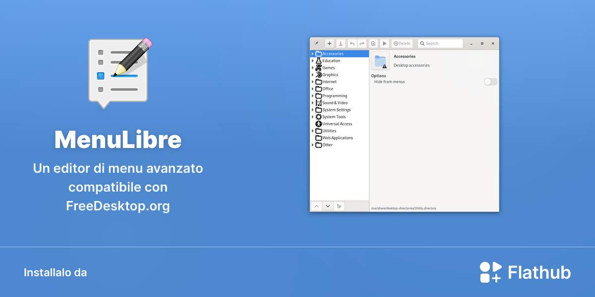 Installa MenuLibre su Linux | Flathub
