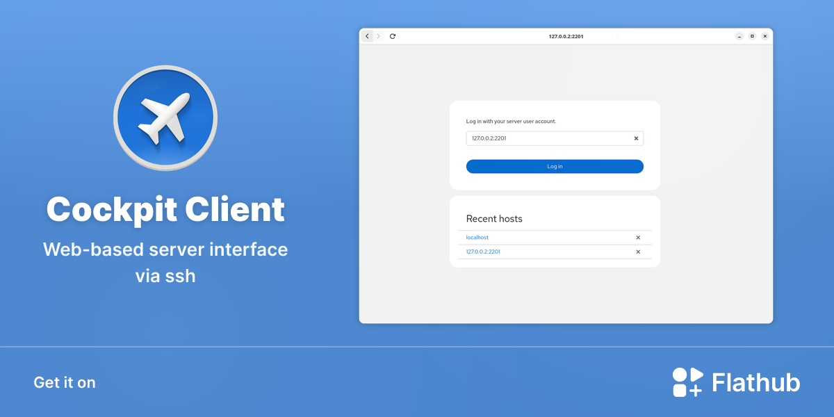 Install Cockpit Client on Linux | Flathub