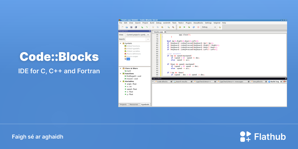 Suiteáil Code::Blocks ar Linux | Flathub