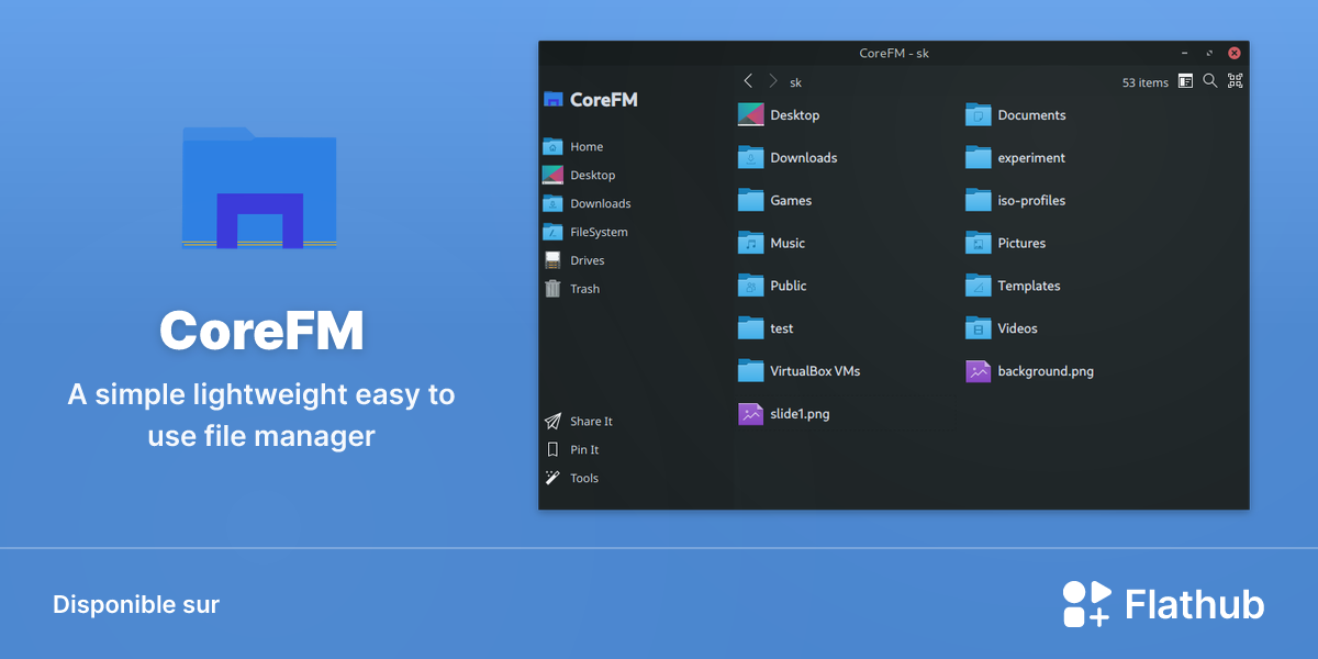 Installer CoreFM sur Linux | Flathub