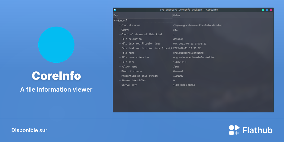 Installer CoreInfo sur Linux | Flathub