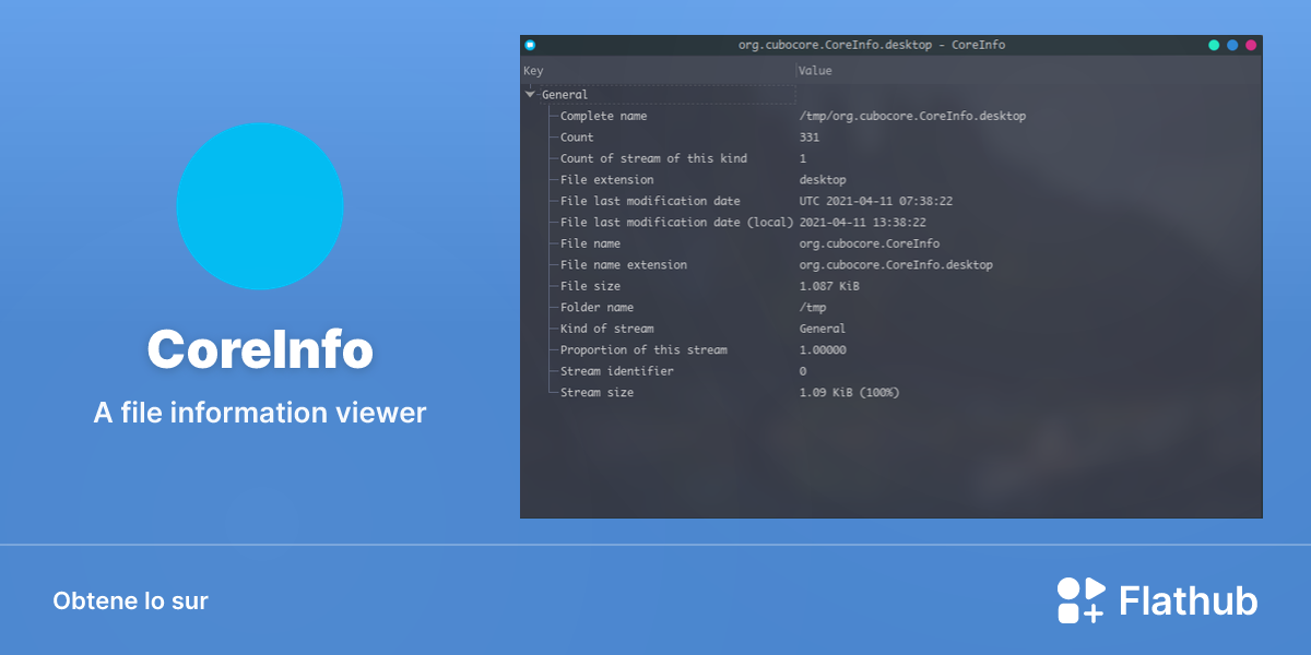 Installar CoreInfo sur Linux | Flathub