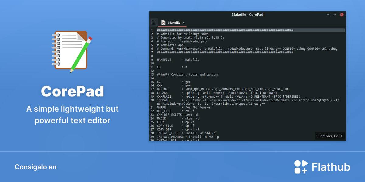 Instalar CorePad en Linux | Flathub