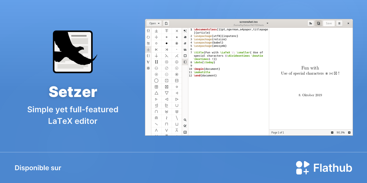 Installer Setzer sur Linux | Flathub