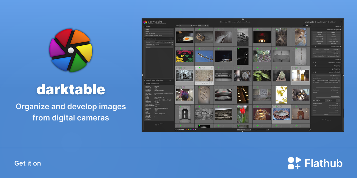 Install darktable on Linux | Flathub