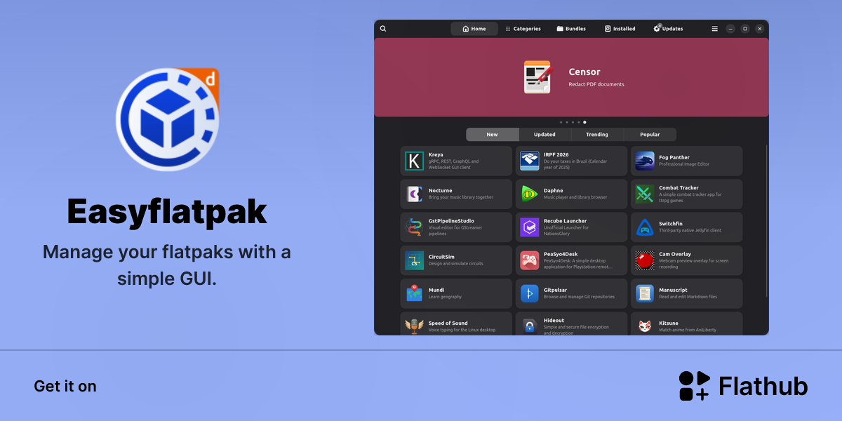 Install Easyflatpak on Linux | Flathub