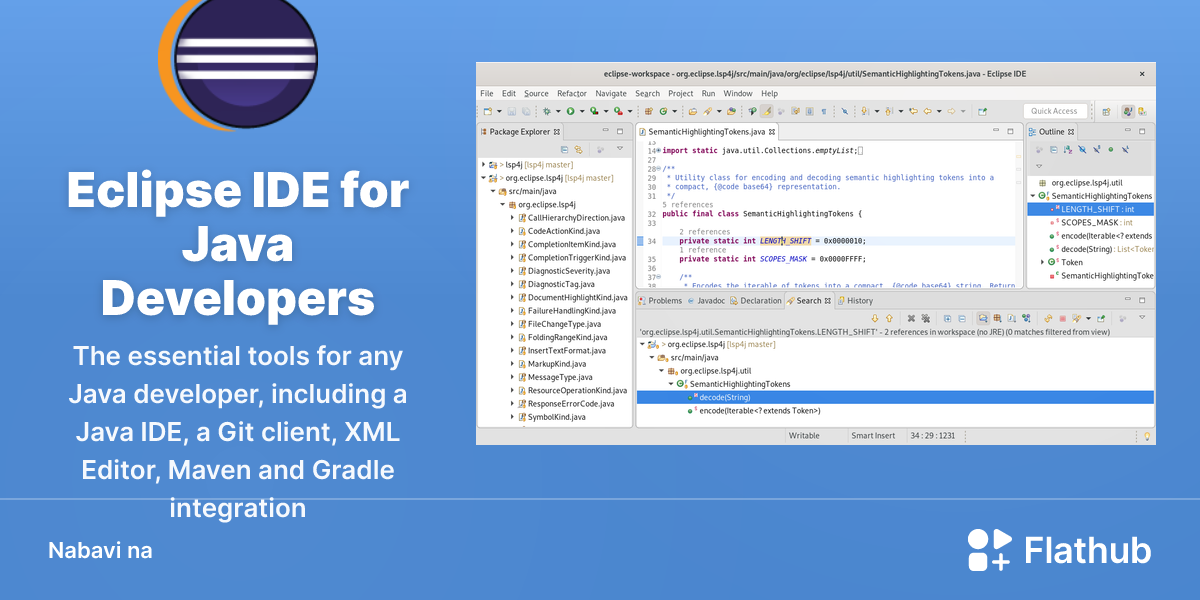 Instaliraj aplikaciju Eclipse IDE for Java Developers na Linux | Flathub