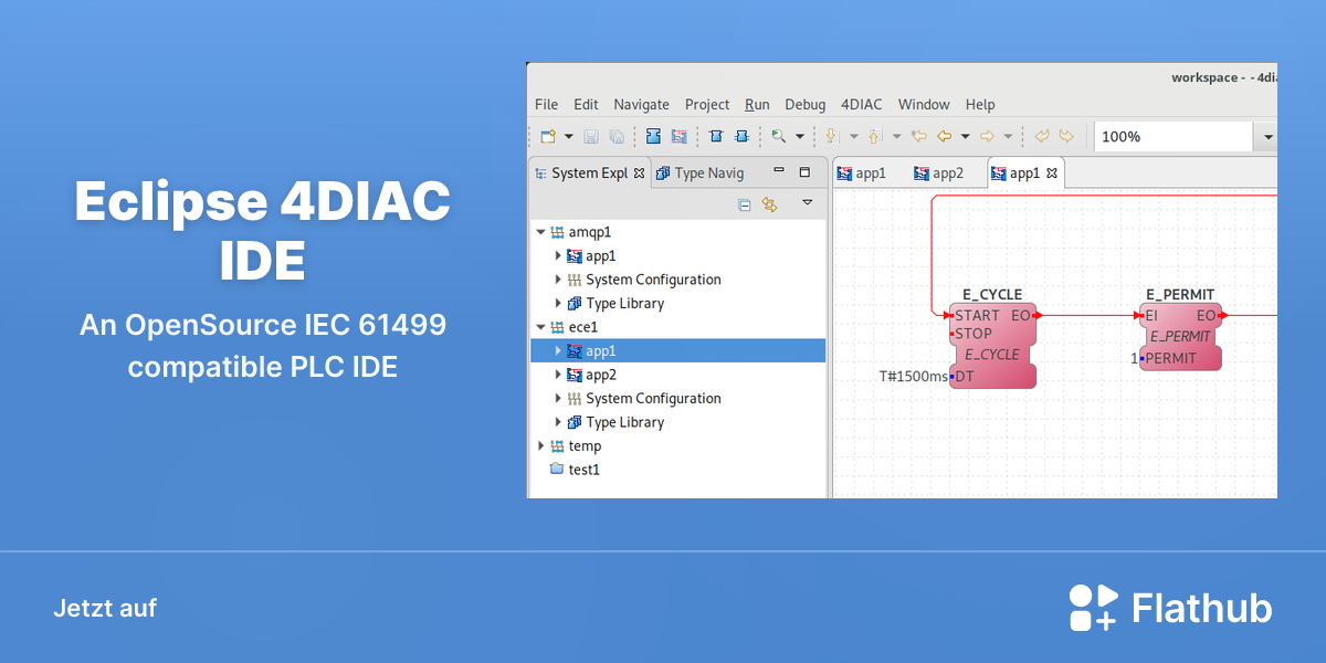 Eclipse 4DIAC IDE auf Linux installieren | Flathub