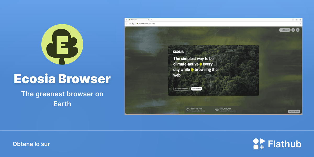 Installar Ecosia Browser sur Linux | Flathub
