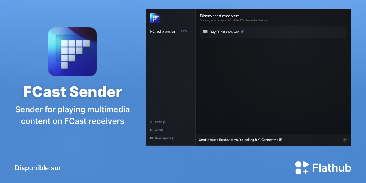 Installer FCast Sender sur Linux | Flathub