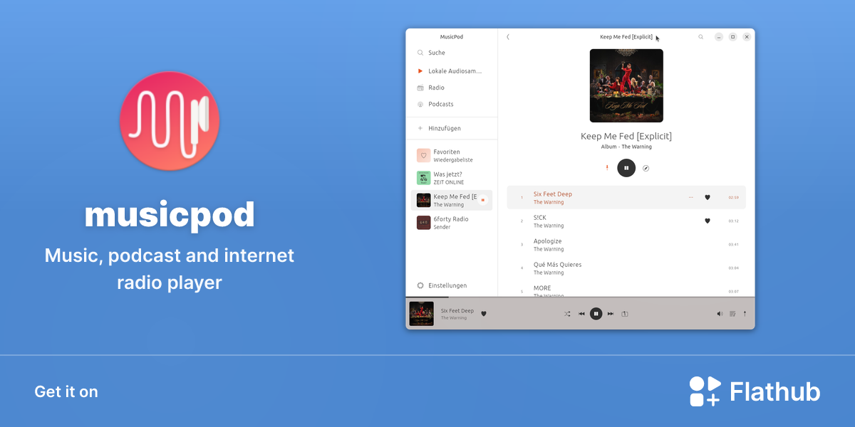 Install musicpod on Linux | Flathub