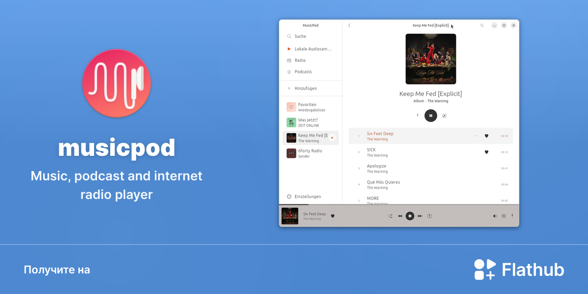 Установить «musicpod» на Linux | Flathub