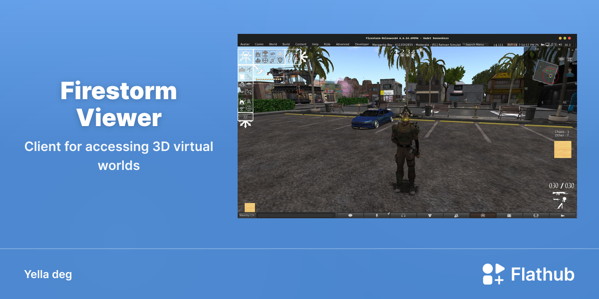Asebded n Firestorm Viewer ɣef Linux | Flathub