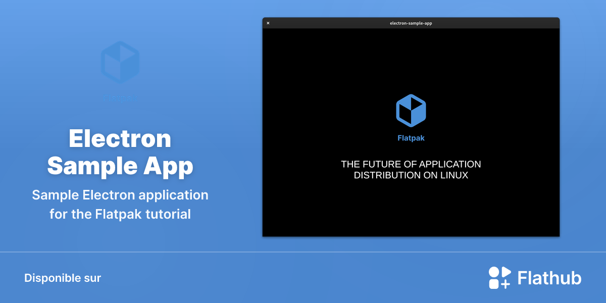 Installer Electron Sample App sur Linux | Flathub