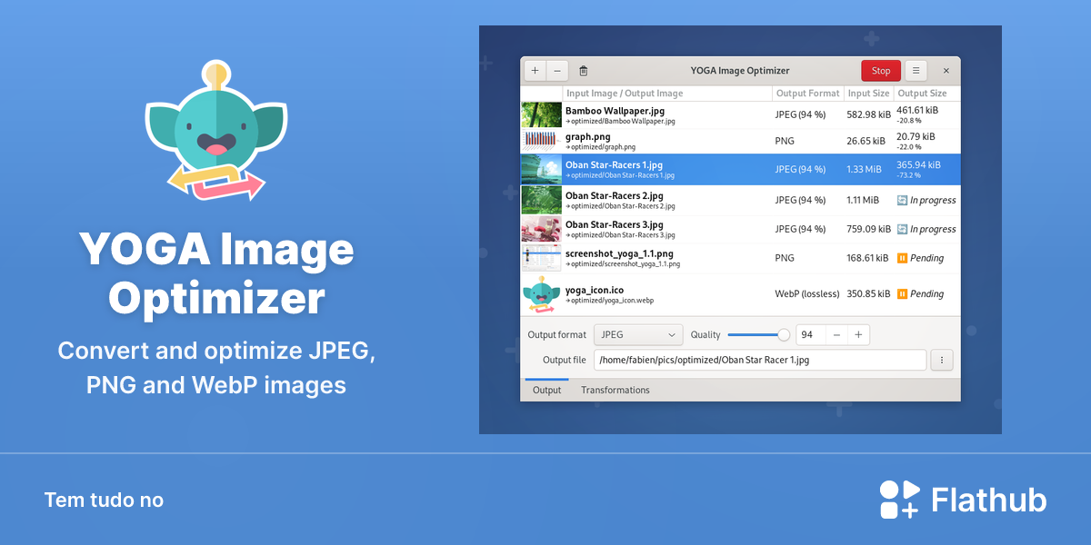 Instalar YOGA Image Optimizer no Linux | Flathub