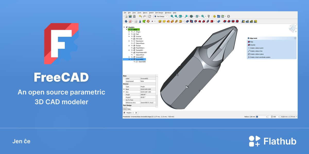 Instali FreeCAD sur Linux | Flathub