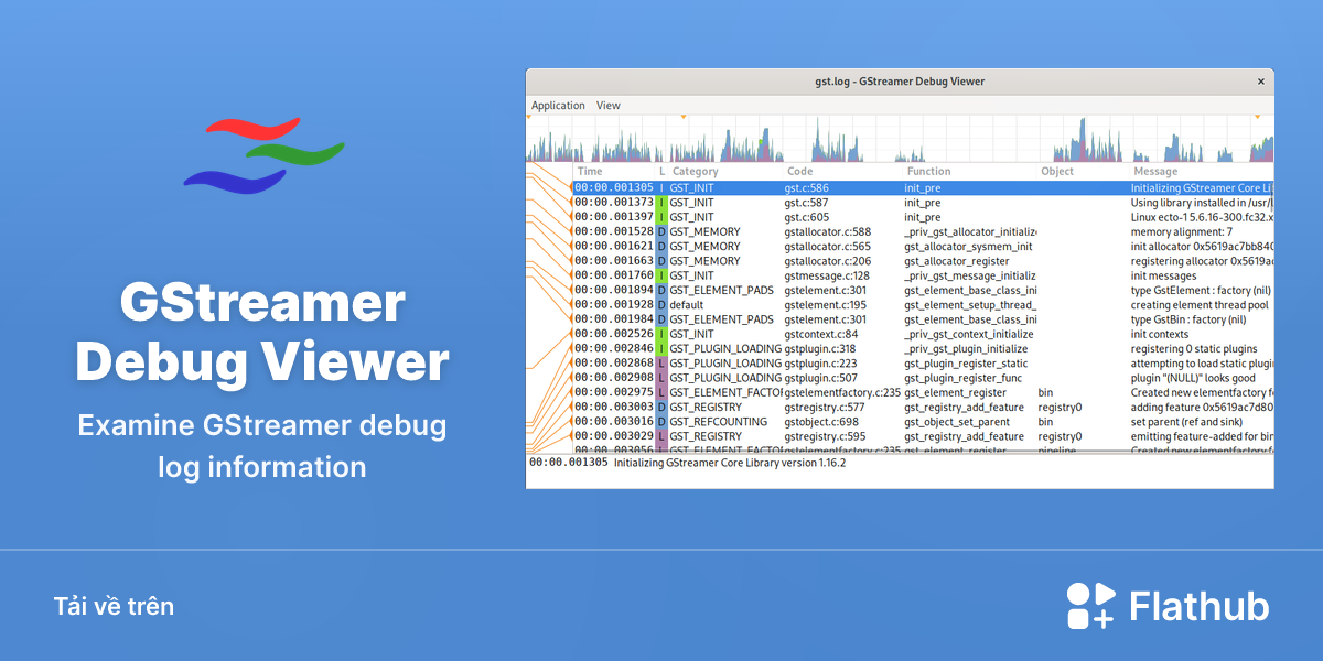 Cài đặt GStreamer Debug Viewer trên Linux | Flathub