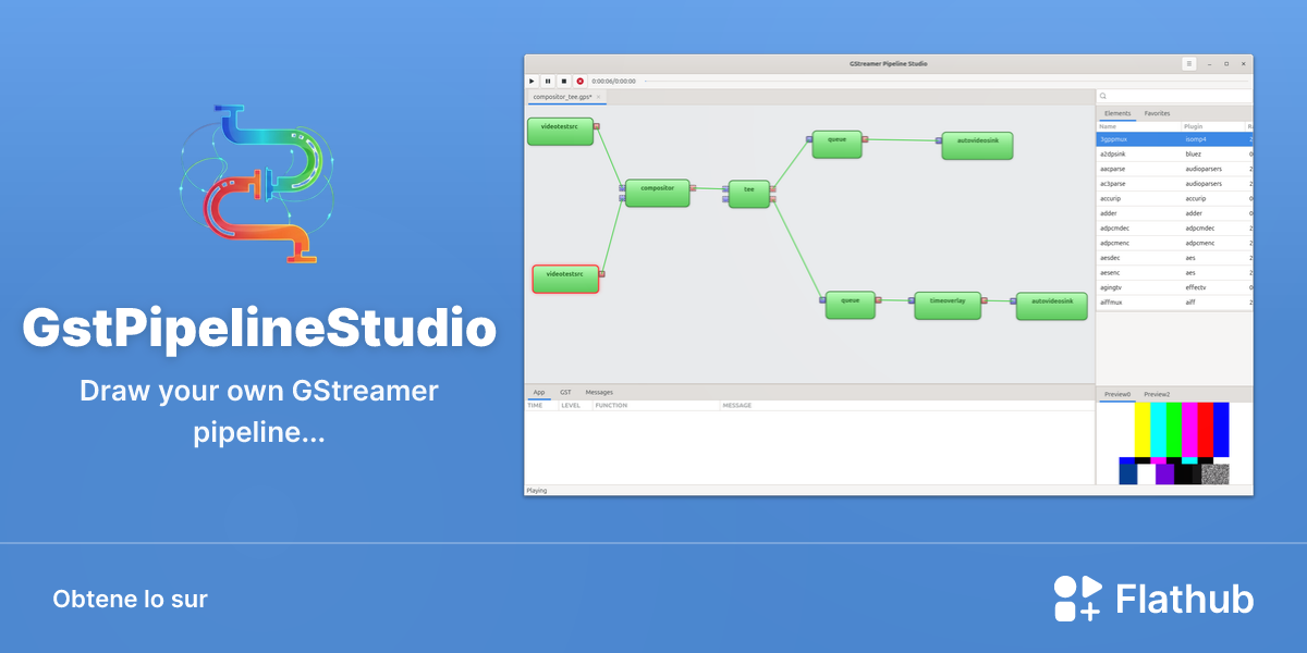 Installar GstPipelineStudio sur Linux | Flathub