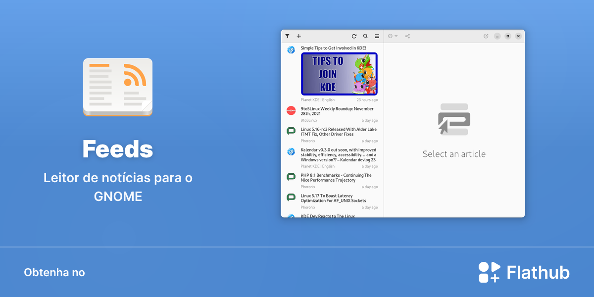 Instalar Feeds no Linux | Flathub