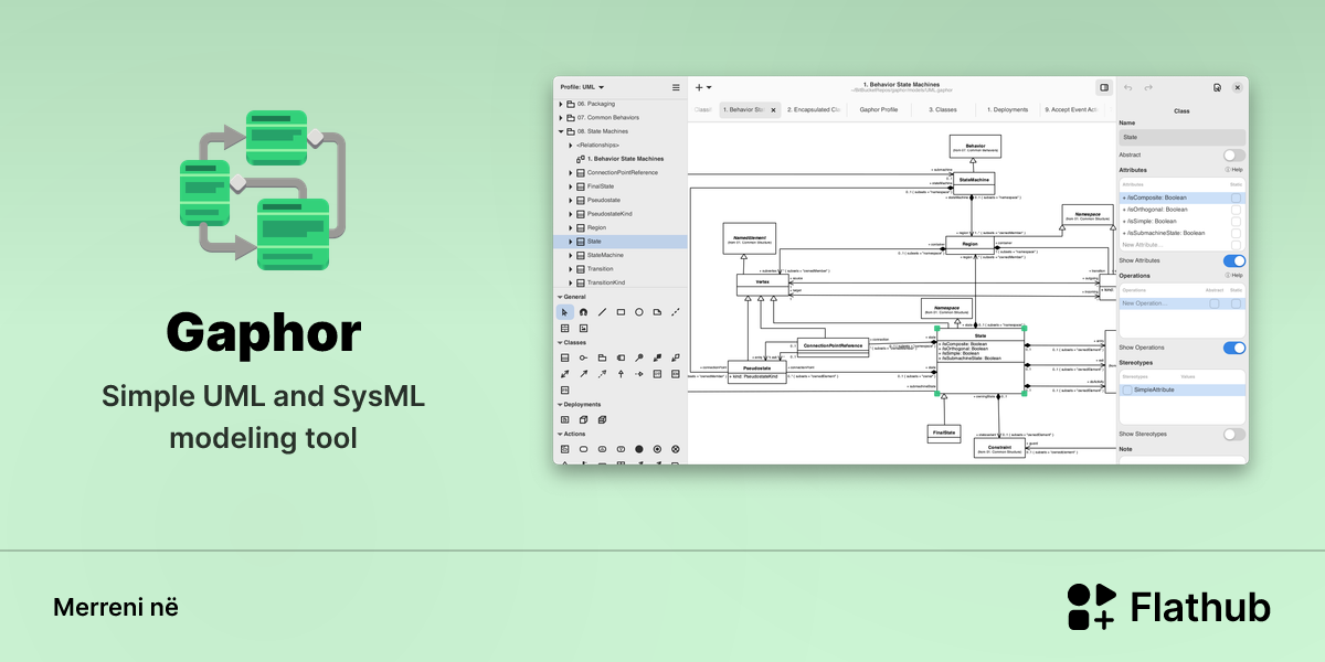 Instalojeni Gaphor në Linux | Flathub