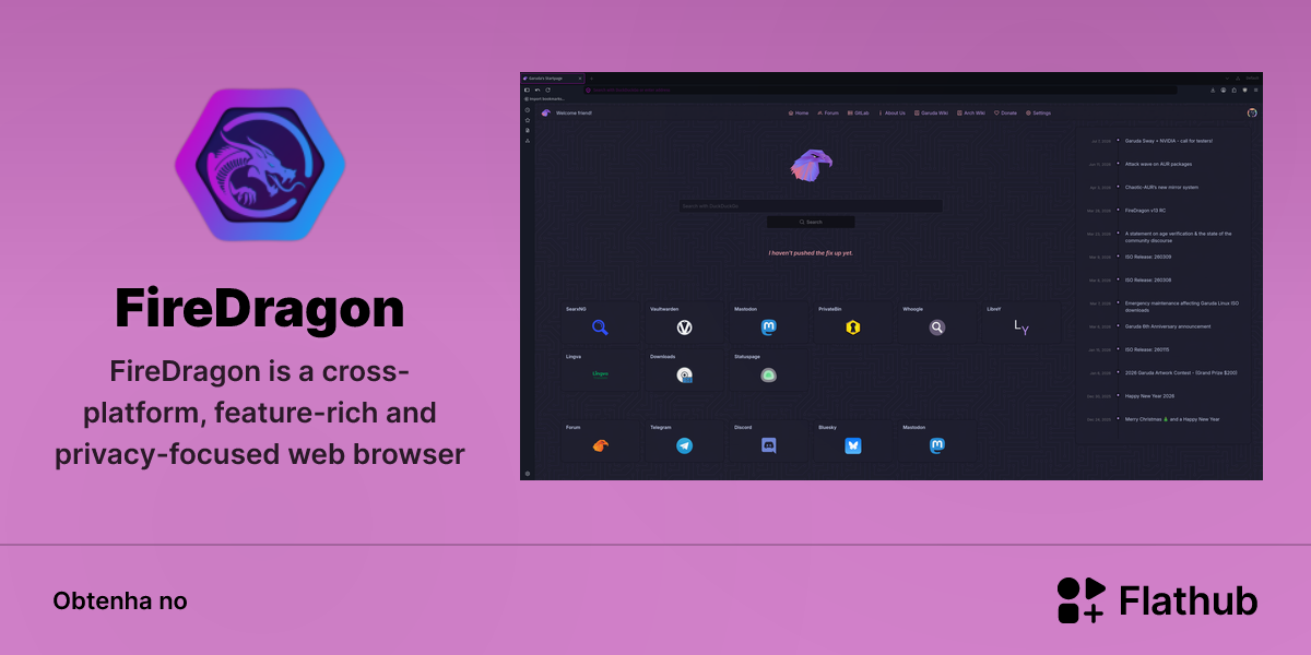 Instalar FireDragon no Linux | Flathub