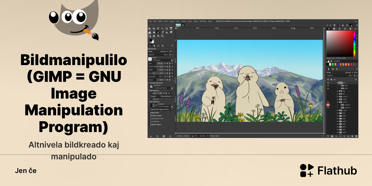 Instali Bildmanipulilo (GIMP = GNU Image Manipulation Program) sur ...