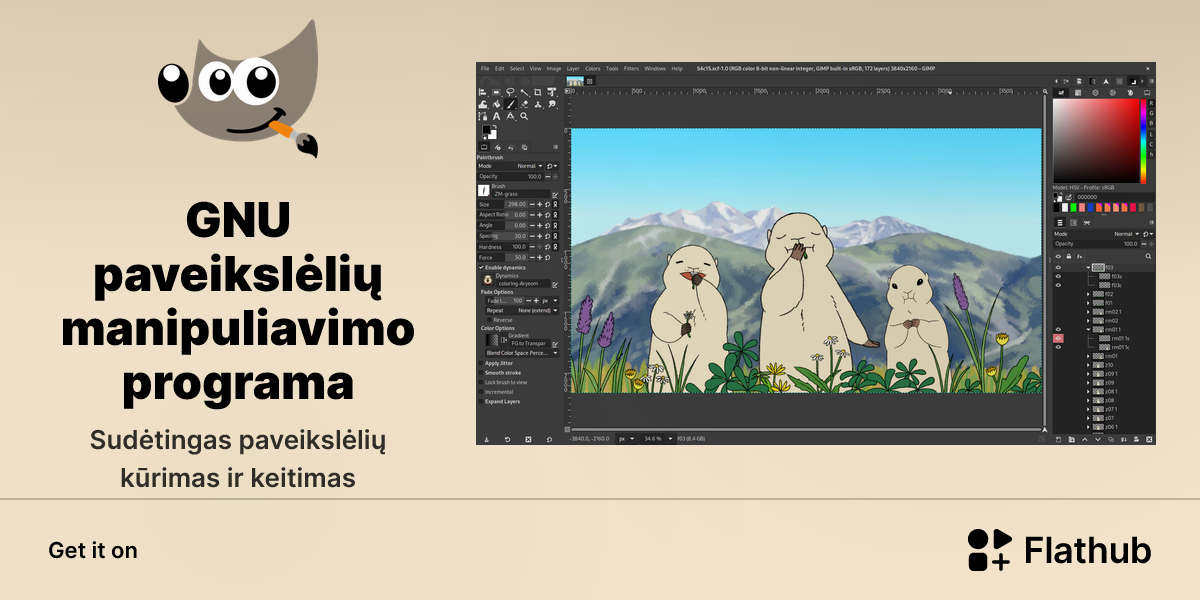 Install GNU paveikslėlių manipuliavimo programa on Linux | Flathub