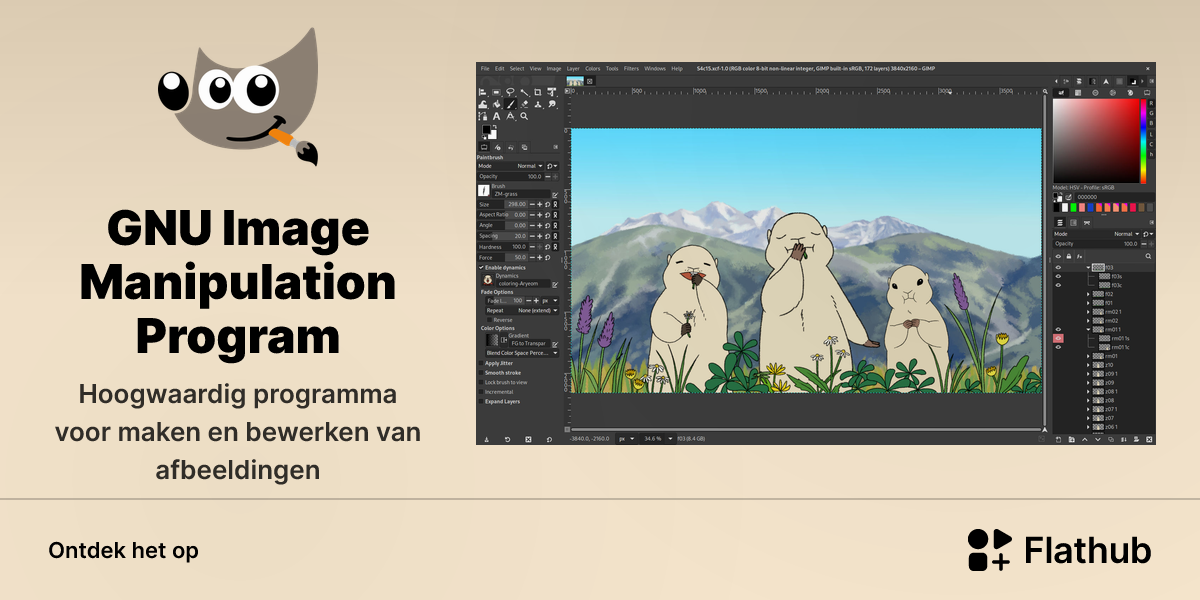 Installeer GNU Image Manipulation Program op Linux | Flathub