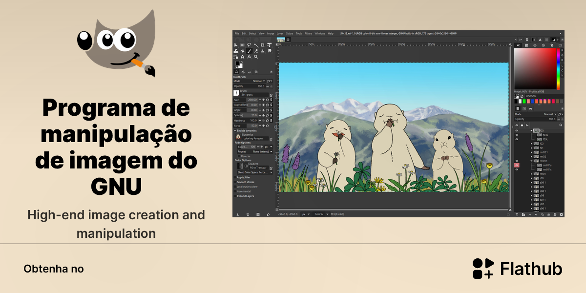 Instalar Programa de manipulação de imagem do GNU no Linux | Flathub