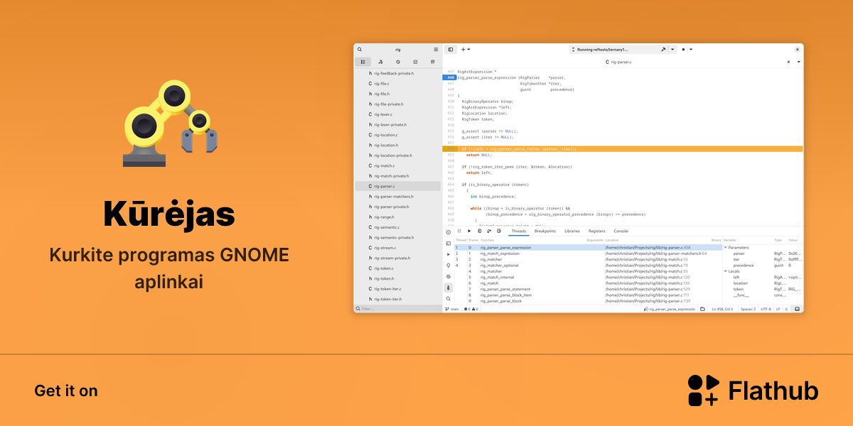 Install Kūrėjas on Linux | Flathub