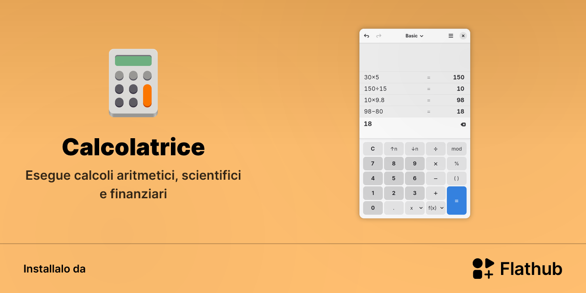 Installa Calcolatrice su Linux | Flathub