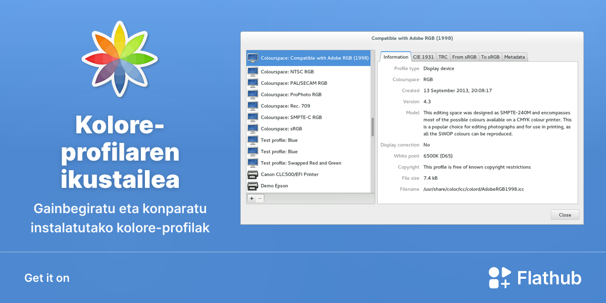 Install Kolore-profilaren ikustailea on Linux | Flathub
