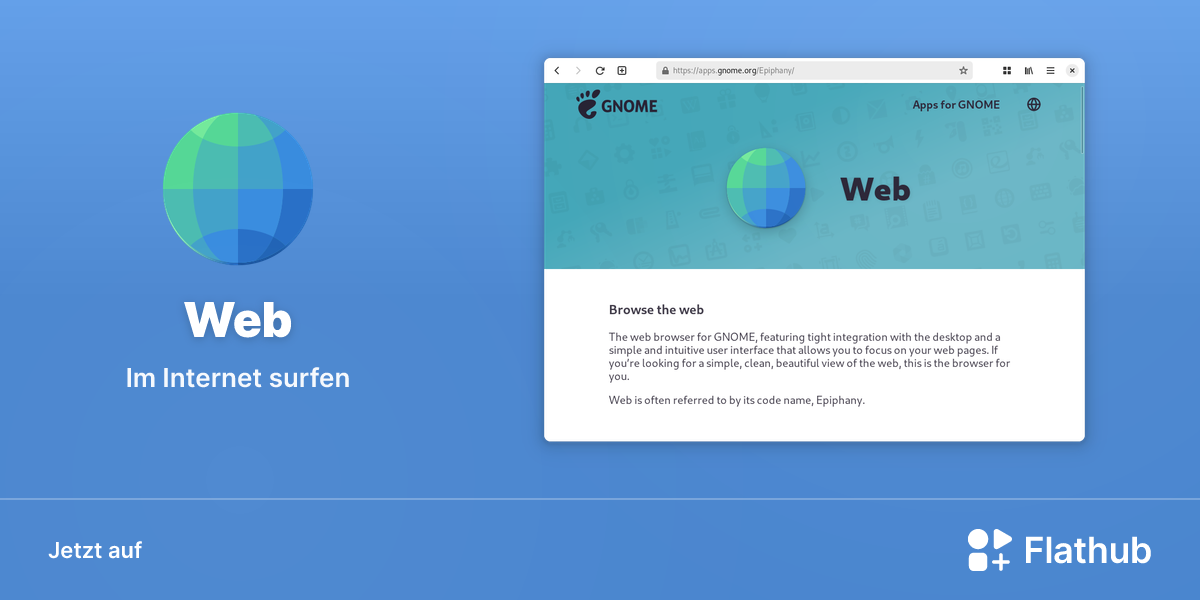 Web auf Linux installieren | Flathub