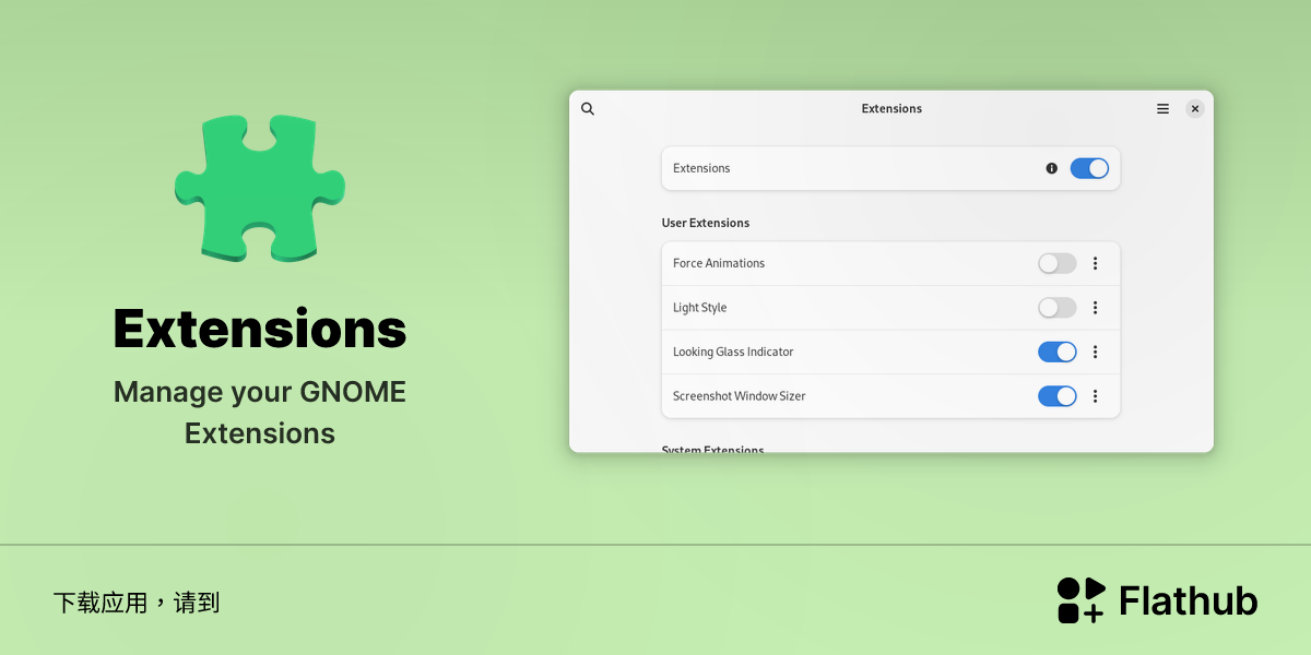 在 Linux 上安装 Extensions | Flathub