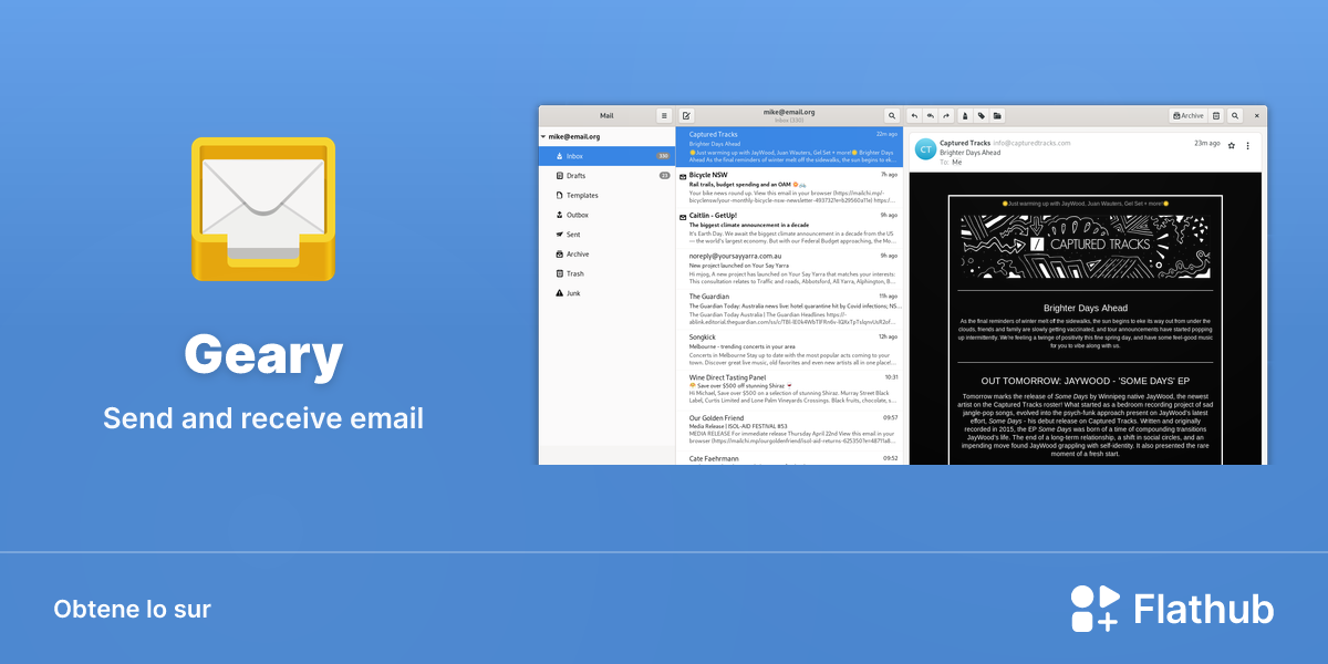 Installar Geary sur Linux | Flathub