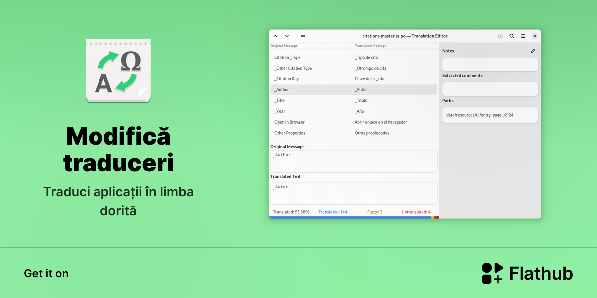Install Editor de traducere on Linux | Flathub