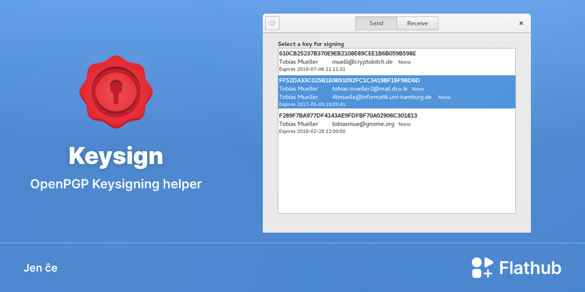 Instali Keysign sur Linux | Flathub