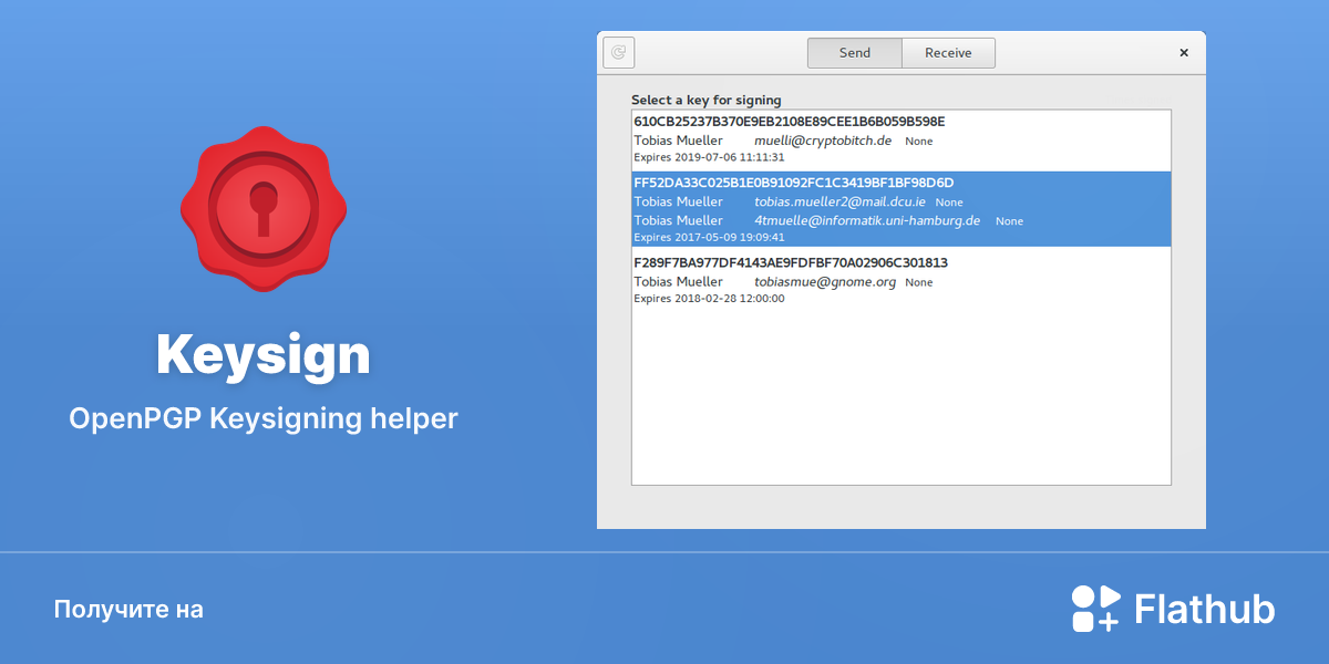 Установить «Keysign» на Linux | Flathub