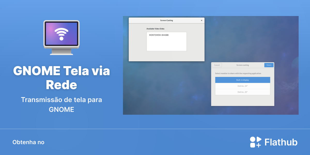 Instalar GNOME Tela via Rede no Linux | Flathub