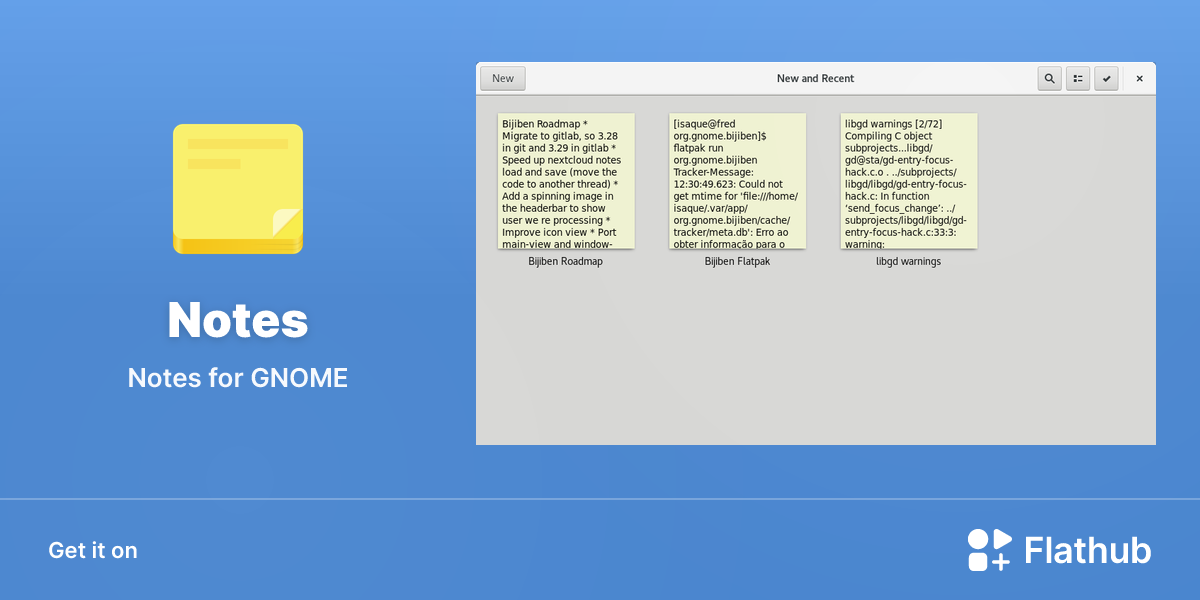 Install Notes on Linux | Flathub