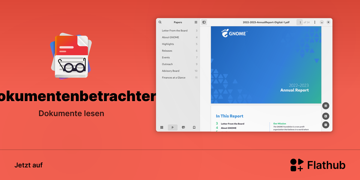 Dokumentenbetrachter auf Linux installieren | Flathub