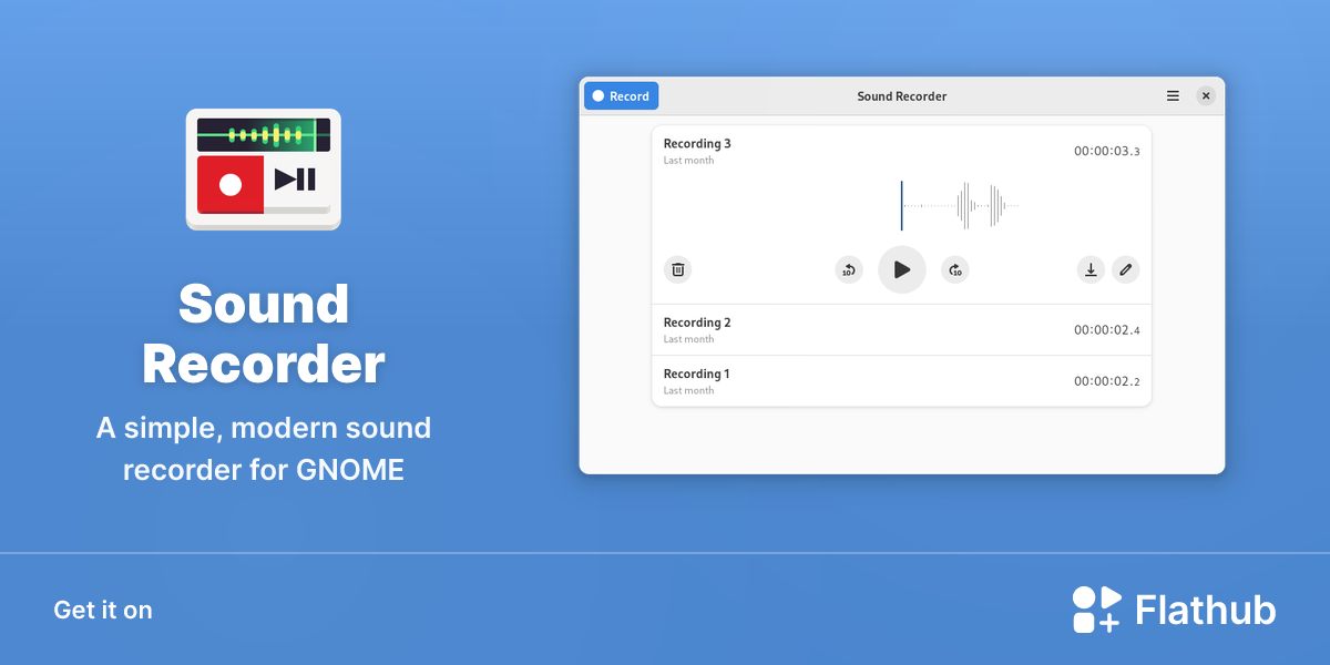 Install Sound Recorder on Linux | Flathub