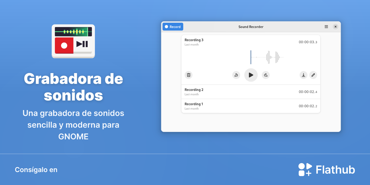 Instalar Grabadora de sonidos en Linux | Flathub