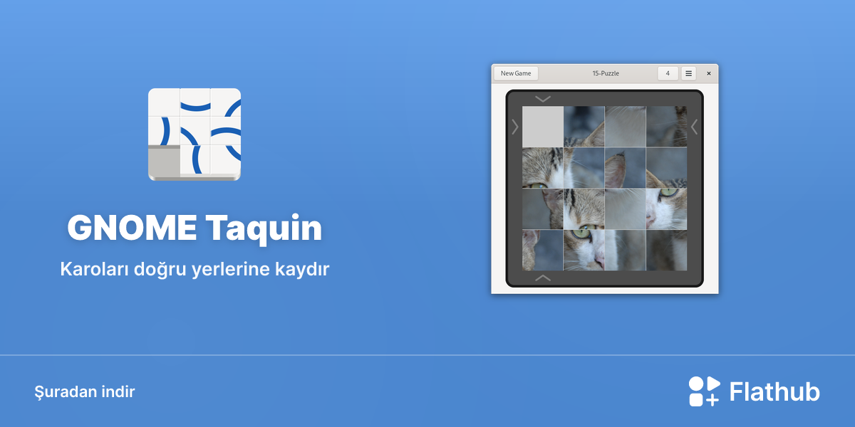 GNOME Taquin uygulamasını Linux'ta kur | Flathub