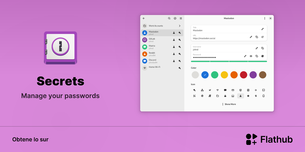 Installar Secrets sur Linux | Flathub