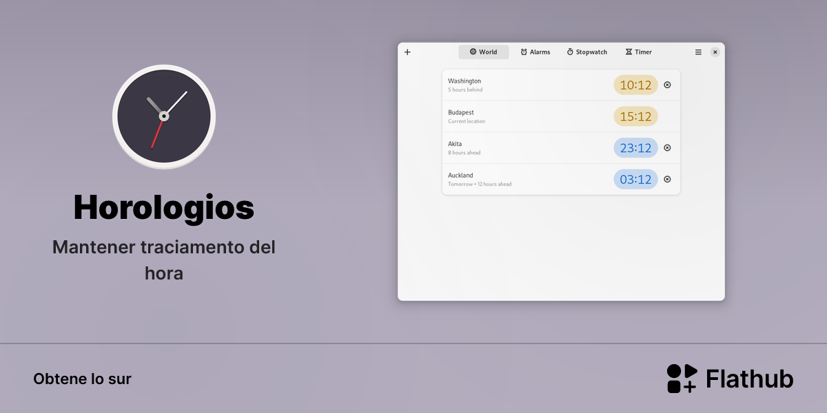 Installar Horologios sur Linux | Flathub