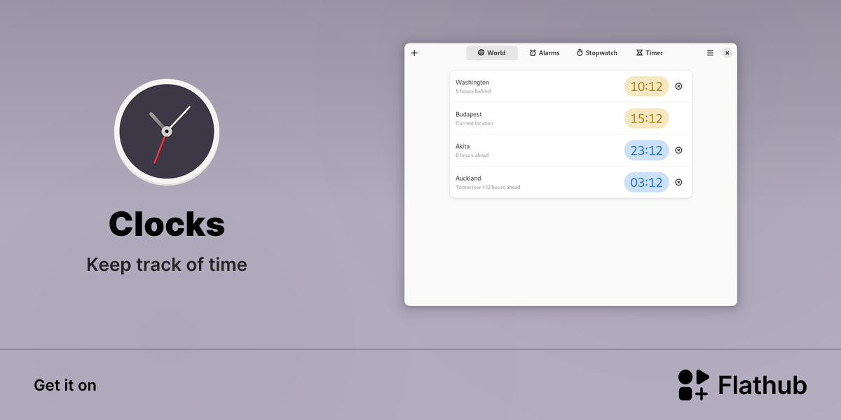 Install Clocks on Linux | Flathub