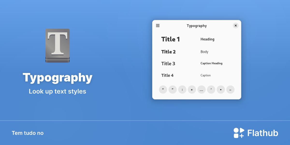 Instalar Typography no Linux | Flathub